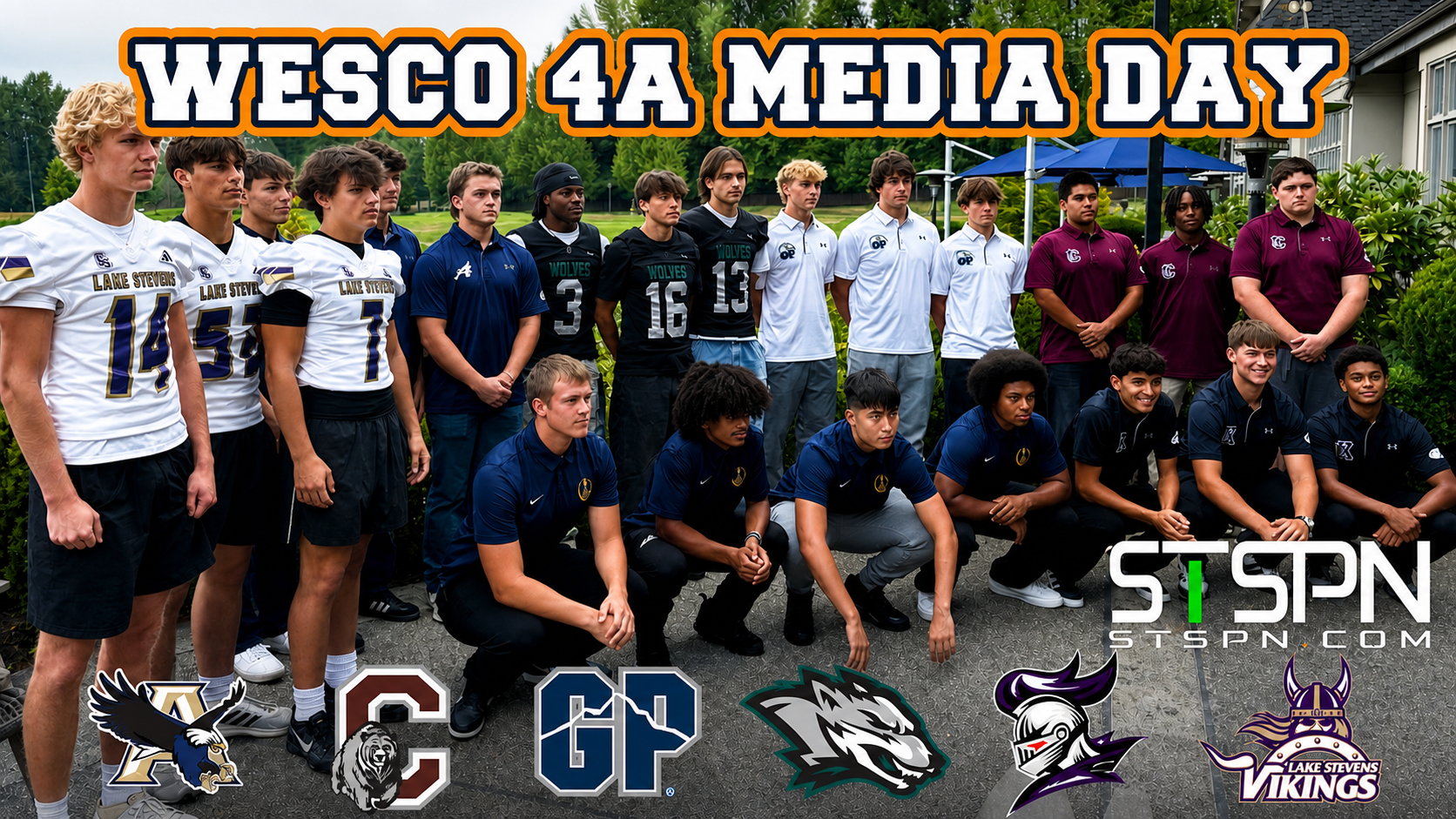 WESCO 4A football players at the 2025 STSPN media day
