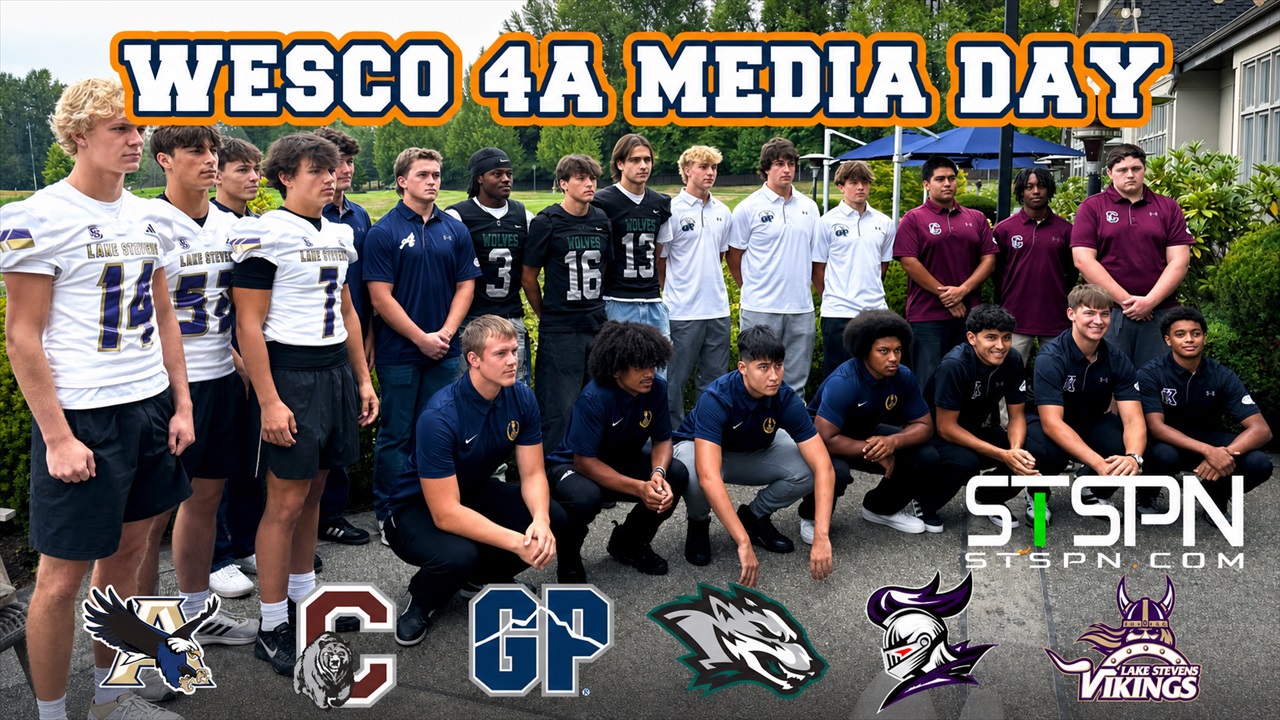 WESCO 4A football players at the 2025 STSPN media day